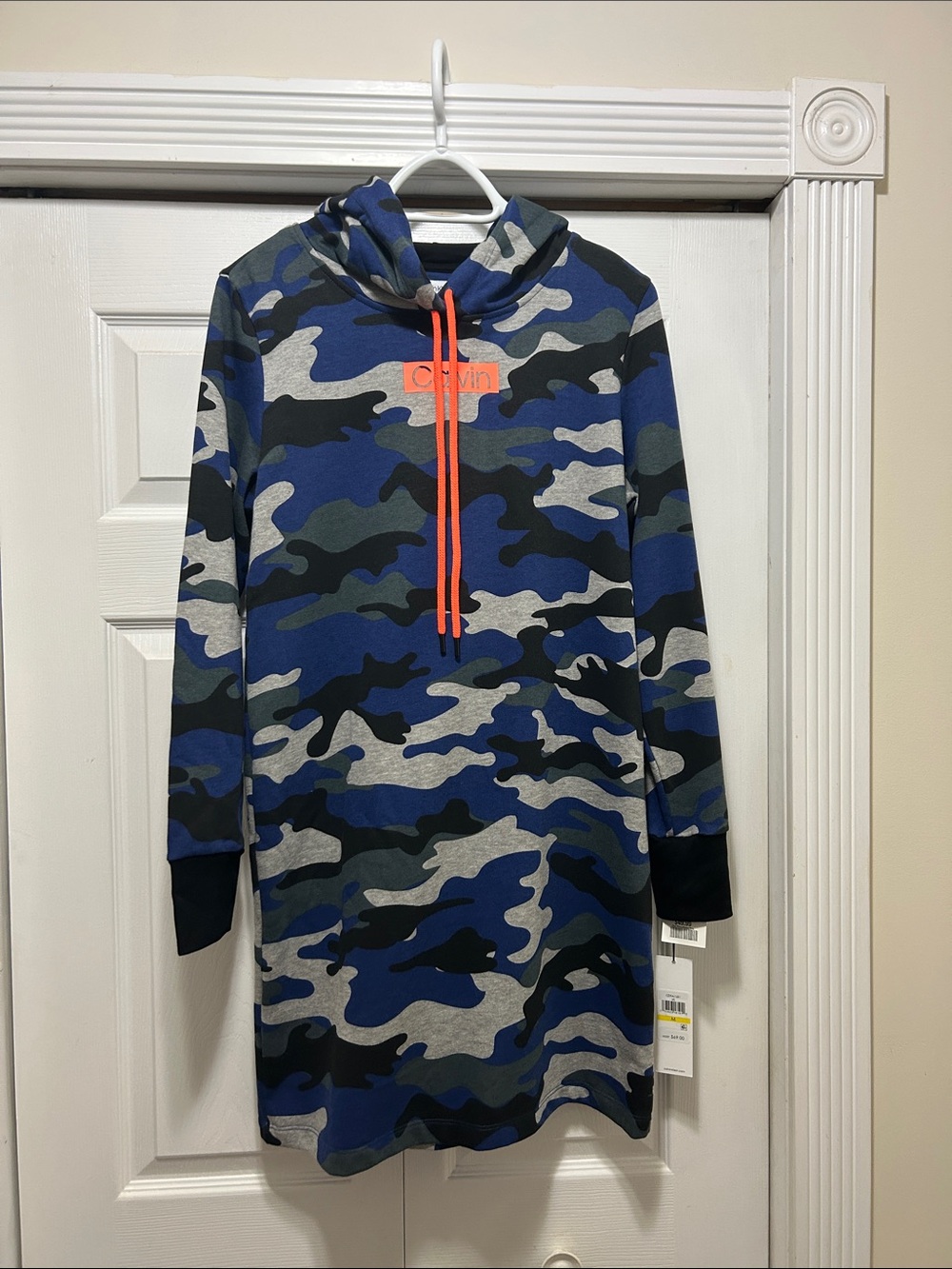 NWT Calvin Klein size M Camo Hoodie Dress